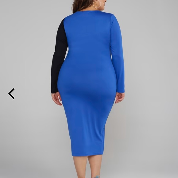 Fashion To Figure Colorblock Midi Dress - Picture 3 of 5